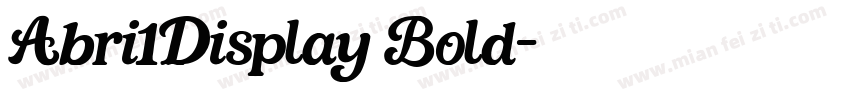 Abri1Display Bold字体转换